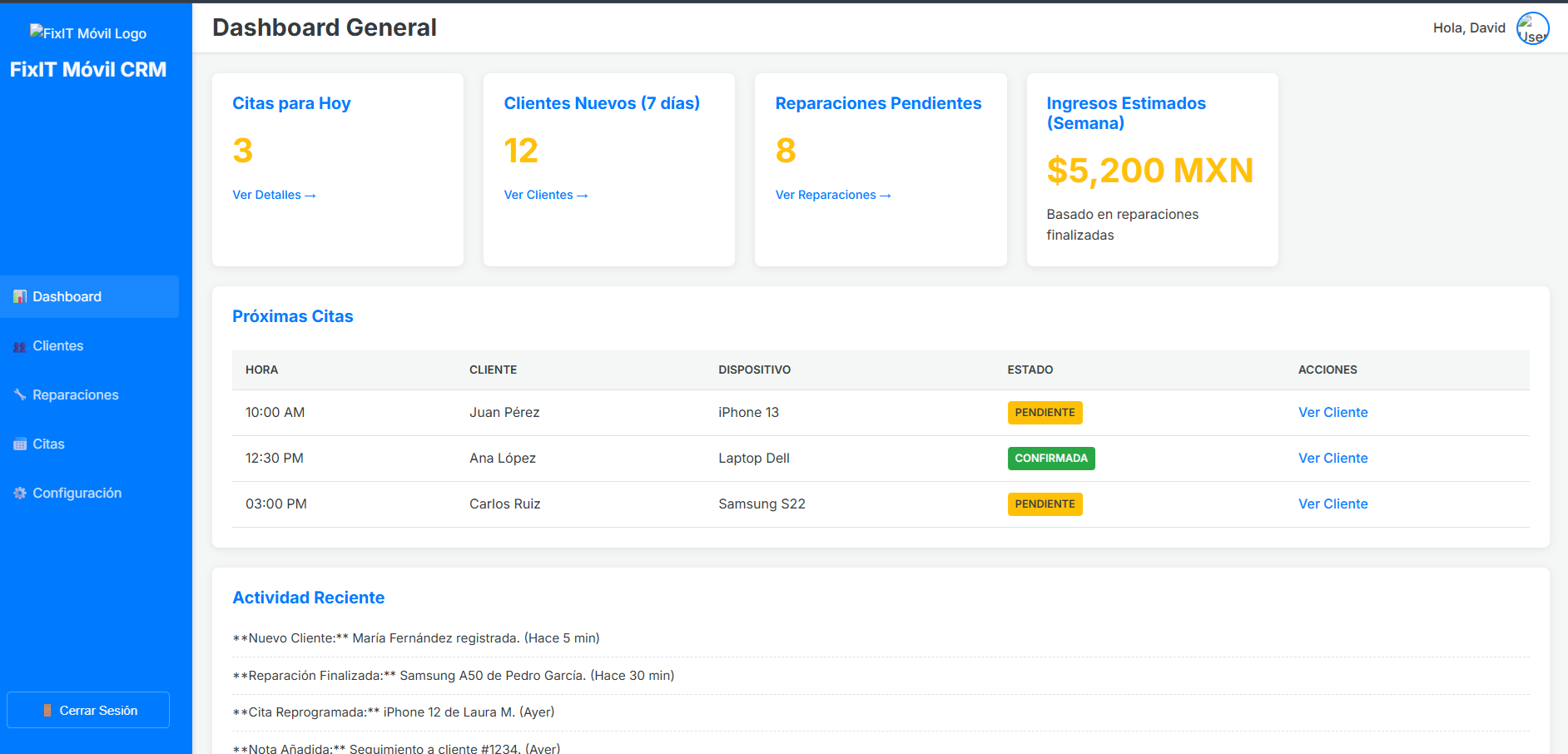 Sistema CRM